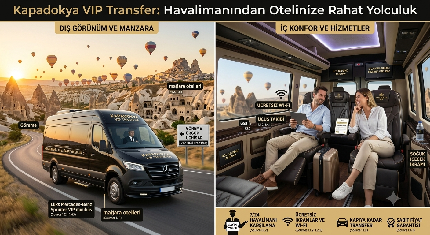 Kapadokya VIP Transfer: Havalimanından Otelinize Rahat Yolculuk